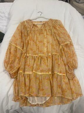 Free People
Yellow Floral Tiered Babydoll Dress